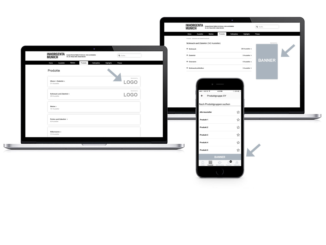 Logo and banner in the product directory