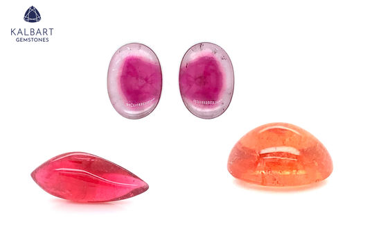 Cabochons in many types of gemstones
