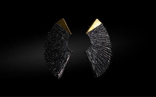Earrings in Silver and 18K Gold
