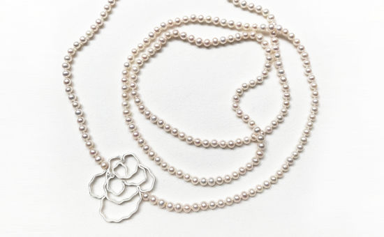 necklace 'rose parure' - collection 'douceur'