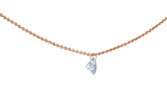 Halskette 360°, Brillantdiamant, 18 Karat Gold