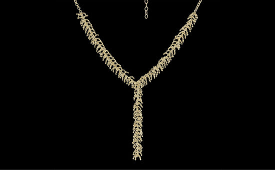 Chic necklace with sophisticated branching in 18kt gold