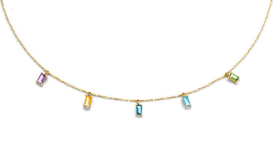 Medina Multi Gem Necklace with real gemstones