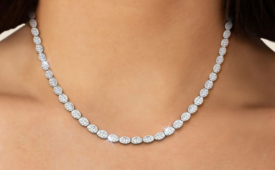 Chiffon: Diamond Tennis Necklaces